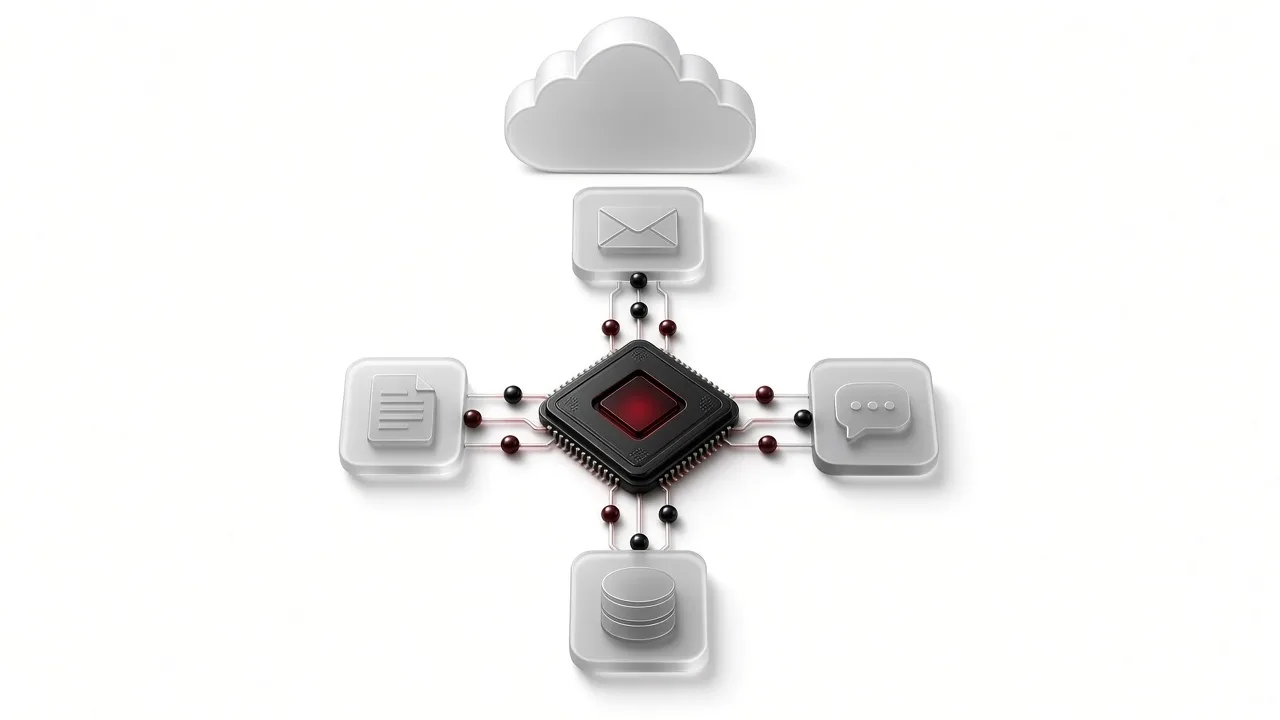 Cover for “When Should You Automate a Business Workflow?”: abstract automation nodes and workflow cards on a white studio background